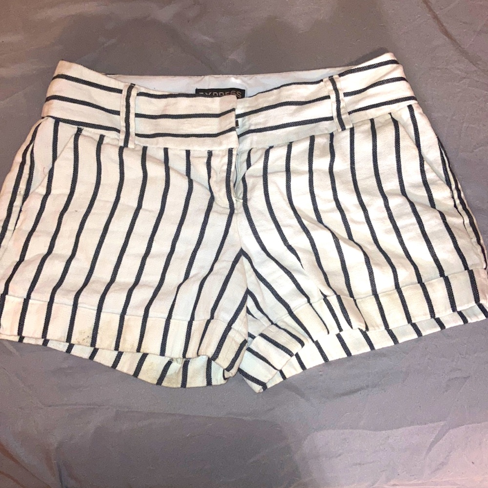 Express Midi Low Rose Shorts Linen Blend
